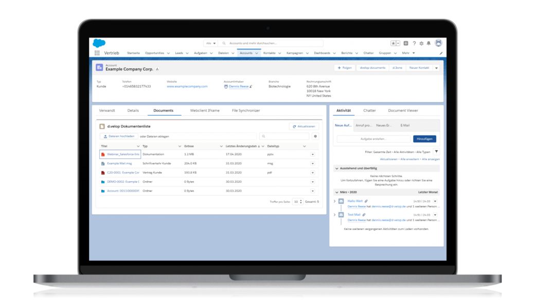 D Velop Produkte Nahtlos In Salesforce Integriert D Velop Ag