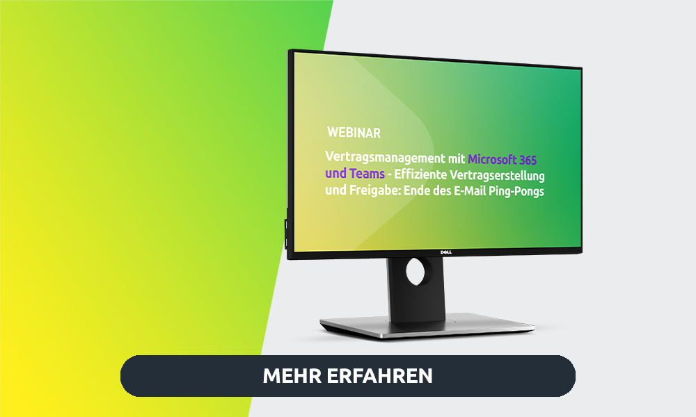 Webinar Vertragsmanagement mit Microsoft 365 und Teams