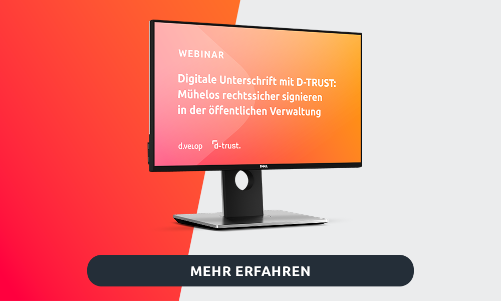 Webinar Digitale Unterschrift mit D-TRUST der d.velop public sector