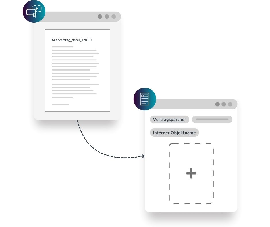 Infografik zeigt schematisch, wie man einen Mietvertrag erstellen kann