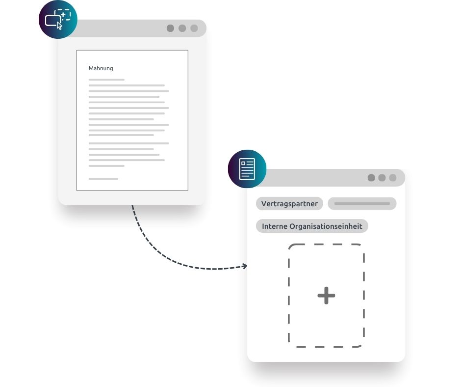 Infografik zeigt schematisch, wie man eine Mahnung erstellen kann